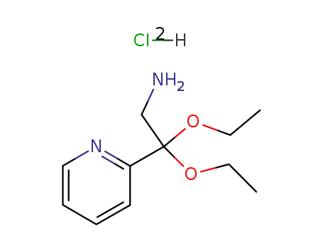 Molecular Structure of 107445-23-8 (2,2-Diethoxy-2-pyridin-2-yl-ethylamine  dihydrochloride)