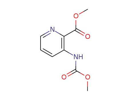 Molecular Structure of 107468-56-4 (2-Pyridinecarboxylicacid,3-[(methoxycarbonyl)amino]-,methylester(9CI))