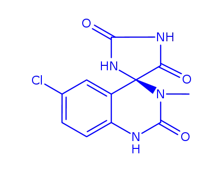 Molecular Structure of 107583-21-1 (6'-chloro-3'-methylspiro(imidazolidine-4,4'(1'H)-quinazoline)-2,2',5(3'H)-trione)