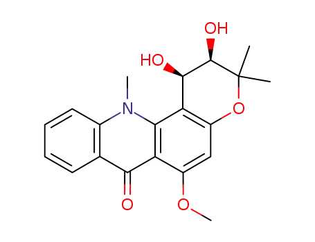 (1R,2R)-1,2-dihydroxy-6-methoxy-3,3,12-trimethyl-1,2,3,12-tetrahydro-7H-pyrano[2,3-c]acridin-7-one