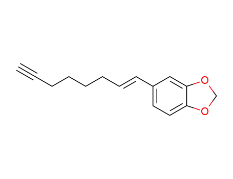 Molecular Structure of 177555-24-7 (((E)-5-Oct-1-en-7-ynyl)-benzo[1,3]dioxole)