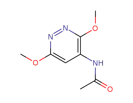 Molecular Structure of 856848-01-6 (<i>N</i>-(3,6-dimethoxy-pyridazin-4-yl)-acetamide)