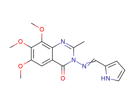 4(3H)-QUINAZOLINONE,6,7,8-TRIMETHOXY-2-METHYL-3-(PYRROL-2-YLMETHYLENEAMINO)-