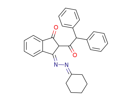 Molecular Structure of 108041-11-8 (2-Diphenylacetyl-3-(cyclohexyl-hydrazono)indan-1-one)