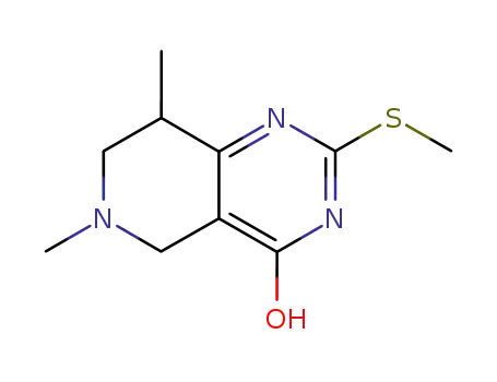 Molecular Structure of 1081-10-3 (6,8-dimethyl-2-(methylsulfanyl)-5,6,7,8-tetrahydropyrido[4,3-d]pyrimidin-4(1H)-one)