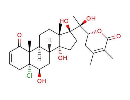 Ergosta-2,24-dien-26-oicacid, 5-chloro-6,14,17,20,22-pentahydroxy-1-oxo-, d-lactone, (5a,6b,17a,22R)-