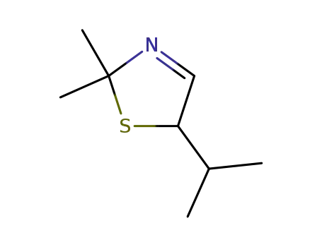 Molecular Structure of 108284-85-1 (Thiazole, 2,5-dihydro-2,2-dimethyl-5-(1-methylethyl)- (9CI))