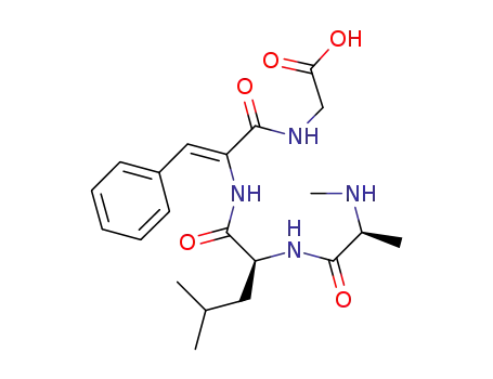 Glycine, N-((Z)-alpha,beta-didehydro-N-(N-(N-methyl-L-alanyl)-D-leucyl)phenylalanyl)-