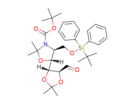 (4S,5R)-4-(tert-Butyl-diphenyl-silanyloxymethyl)-5-((4R,5S)-5-formyl-2,2-dimethyl-[1,3]dioxolan-4-yl)-2,2-dimethyl-oxazolidine-3-carboxylic acid tert-butyl ester