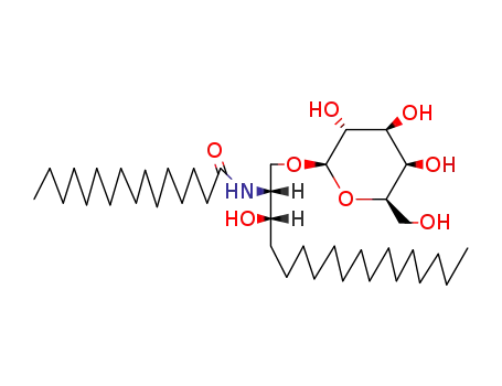 Molecular Structure of 108392-00-3 (1-O-[BETA-D-GALACTOPYRANOSYL]-N-HEXADECANOYL-DL-DIHYDRO-SPHINGOSINE)
