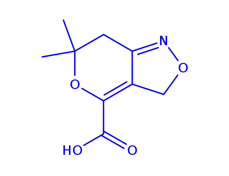 3H-Pyrano(4,3-c)isoxazole-4-carboxylic acid, 6,7-dihydro-6,6-dimethyl-