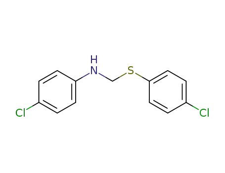 Molecular Structure of 107623-18-7 (4-CHLORO-N-([(4-CHLOROPHENYL)SULFANYL]METHYL)ANILINE)
