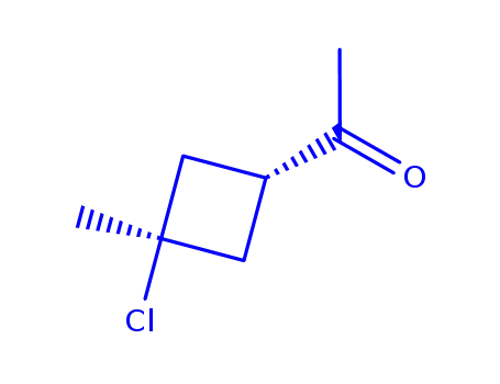 Molecular Structure of 107693-41-4 (Ethanone, 1-(3-chloro-3-methylcyclobutyl)-, cis- (9CI))