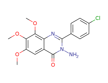 4(3H)-QUINAZOLINONE,3-AMINO-2-(P-CHLOROPHENYL)-6,7,8-TRIMETHOXY-