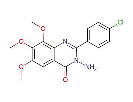 Molecular Structure of 107625-63-8 (4(3H)-Quinazolinone,  3-amino-2-(p-chlorophenyl)-6,7,8-trimethoxy-  (6CI))
