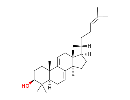 Molecular Structure of 472-29-7 (5α-Lanosta-7,9(11),24-trien-3β-ol)