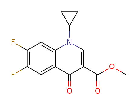 Molecular Structure of 127371-54-4 (methyl 1-cyclopropyl-6,7-difluoro-4-oxo-1,4-dihydroquinoline-3-carboxylate)