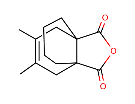 Molecular Structure of 64857-40-5 (6,7-dimethyl-1,2,3,4,5,8-hexahydro-naphthalene-4a<i>r</i>,8a<i>c</i>-dicarboxylic acid-anhydride)