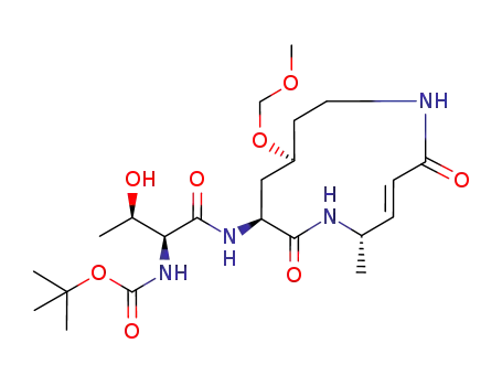 [(1S,2R)-2-Hydroxy-1-((E)-(5S,8S,10S)-10-methoxymethoxy-5-methyl-2,7-dioxo-1,6-diaza-cyclododec-3-en-8-ylcarbamoyl)-propyl]-carbamic acid tert-butyl ester