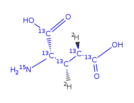 Molecular Structure of 1202063-54-4 (D-GlutaMic Acid-13C5)