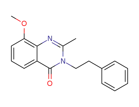 Molecular Structure of 108240-35-3 (4(3H)-Quinazolinone,  8-methoxy-2-methyl-3-phenethyl-  (6CI))