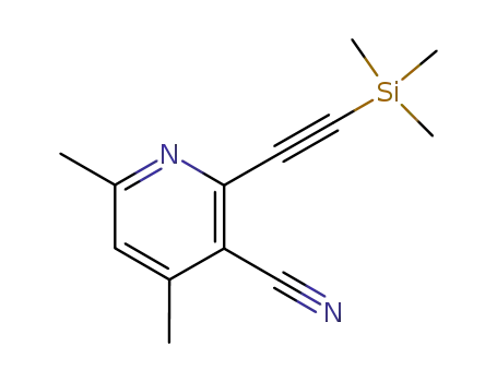 Molecular Structure of 107469-28-3 (4,6-DIMETHYL-2-TRIMETHYLSILANYLETHYNYL-NICOTINONITRILE)
