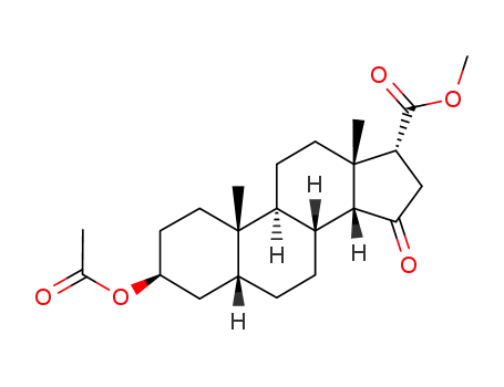 Molecular Structure of 96811-54-0 (3β-Acetoxy-14βH-15-oxo-17βH-5β-aetiansaeure-methylester)