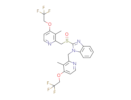 Molecular Structure of 1083100-26-8 (N-[3-Methyl-4-(2,2,2-trifluoroethoxy)-2-pyridinyl]Methyl Lansoprazole)