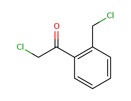 Molecular Structure of 109047-46-3 (Acetophenone, 2-chloro-2-(chloromethyl)- (6CI))