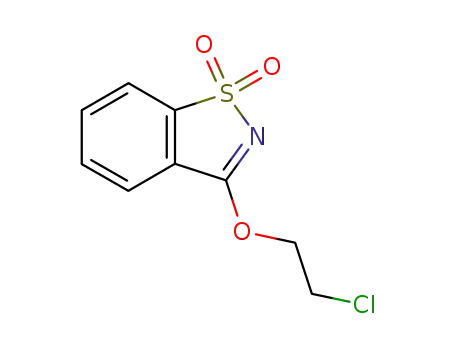 Molecular Structure of 109538-82-1 (2-chloroethyl 1,1-dioxido-1,2-benzisothiazol-3-yl ether)