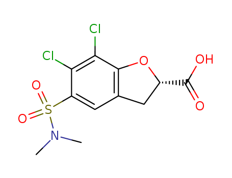 6,7-dichloro-5-(dimethylsulfamoyl)-2,3-dihydro-1-benzofuran-2-carboxylic acid