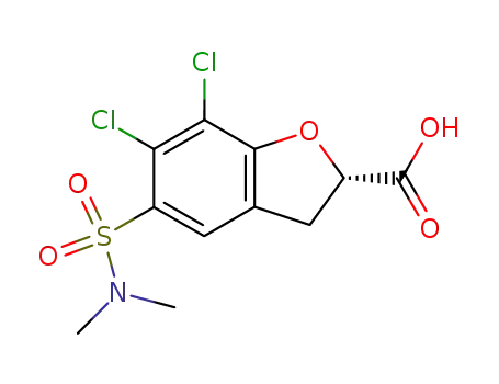 6,7-dichloro-5-(dimethylsulfamoyl)-2,3-dihydro-1-benzofuran-2-carboxylic acid