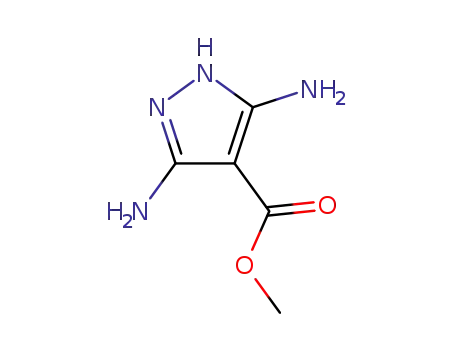 Molecular Structure of 1572-13-0 (1H-Pyrazole-4-carboxylic  acid,  3,5-diamino-,  methyl  ester)