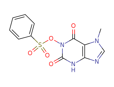 1H-Purine-2,6-dione,3,7-dihydro-7-methyl-1-[(phenylsulfonyl)oxy]- cas  1094-67-3