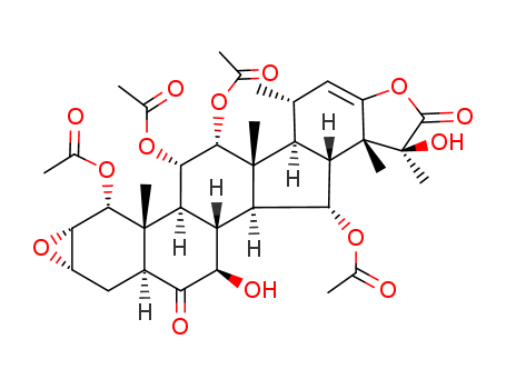 16,24-Cycloergost-22-en-26-oicacid, 1,11,12,15-tetrakis(acetyloxy)-2,3-epoxy-7,23,25-trihydroxy-6-oxo-, g-lactone, (1a,2a,3a,5a,7b,11a,12a,15a,16b,24b,25S)-