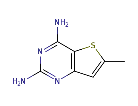 Molecular Structure of 109879-87-0 (2,4-DIAMINE-6-METHYL-THIENO[3,2-D]PYRIMIDINE)