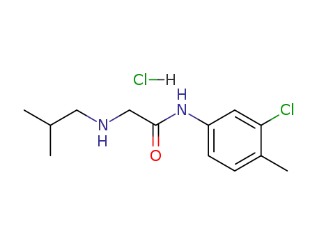 Molecular Structure of 109651-74-3 (N-{2-[(3-chloro-4-methylphenyl)amino]-2-oxoethyl}-2-methylpropan-1-aminium chloride)