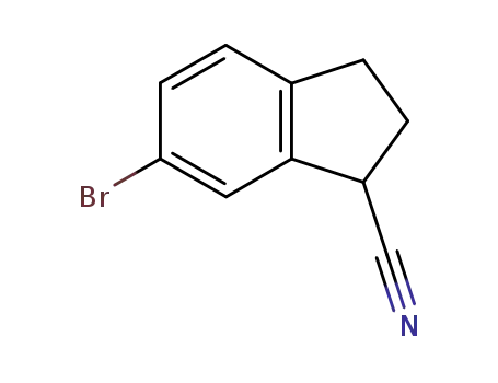 Molecular Structure of 783335-58-0 (6-BROMO-2,3-DIHYDRO-1H-INDENE-1-CARBONITRILE)