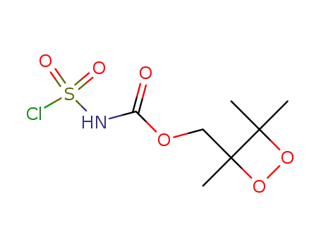 Molecular Structure of 109123-65-1 ((3,4,4-trimethyl-1,2-dioxetan-3-yl)methyl (chlorosulfonyl)carbamate)