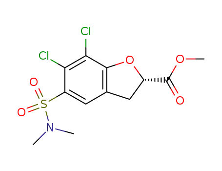 methyl (S)-6,7-dichloro-5-(N,N-dimethylsulfamoyl)-2,3-dihydrobenzo<b>furan-2-carboxylate