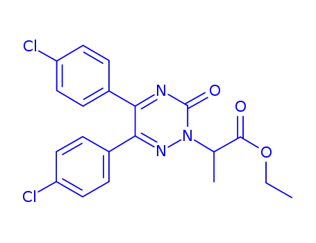 1,2,4-Triazine-2(3H)-acetic acid, 5,6-bis(4-chlorophenyl)-alpha-methyl-3-oxo-, ethyl ester