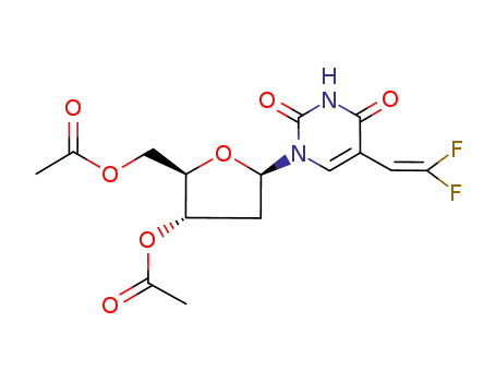 1-(3,5-di-O-acetyl-2-deoxy-β-D-erythro-pentofuranosyl)-5-(2,2-difluorovinyl)uracil