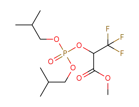 Molecular Structure of 108682-57-1 (methyl 2-{[bis(2-methylpropoxy)phosphoryl]oxy}-3,3,3-trifluoropropanoate)