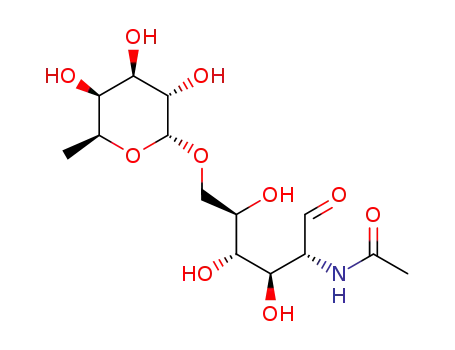 Molecular Structure of 37776-59-3 (2-Acetamido-2-deoxy-6-O-a-L-fucopyranosyl-D-glucose)