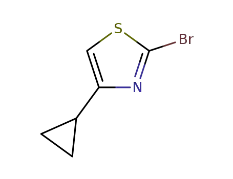 Molecular Structure of 1095010-50-6 (2-bromo-4-cyclopropylthiazole)