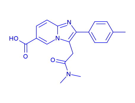 Imidazo(1,2-a)pyridine-6-carboxylic acid, 3-(2-(dimethylamino)-2-oxoethyl)-2-(4-methylphenyl)-