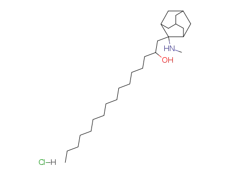 2-(Methylamino)-alpha-tetradecyltricyclo(3.3.1.1(sup 3,7))decane-2-ethanol hydrochloride