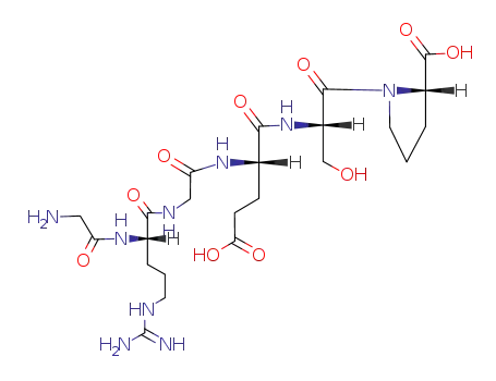 Molecular Structure of 99896-88-5 (glycyl-arginyl-glycyl-glutamyl-seryl-proline)