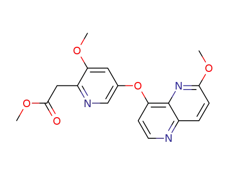methyl 2-[3-methoxy-5-(6-methoxy-1,5-naphthyridin-4-yloxy)pyridin-2-yl]acetate