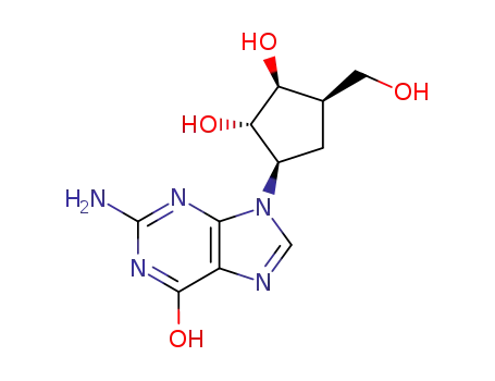 2-amino-9-[(1R,2S,3S,4R)-2,3-dihydroxy-4-(hydroxymethyl)cyclopentyl]-3,9-dihydro-6H-purin-6-one